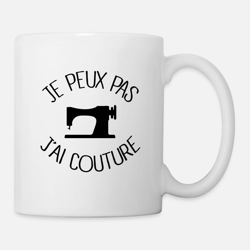 Je peux pas j'ai Couture - Mug blanc - blanc