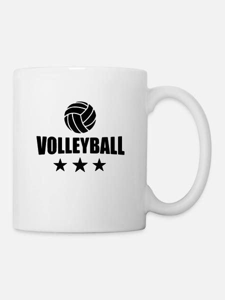 volleyball T-Shirt - Volleyballl Shirt - Team - Tasse - Weiß