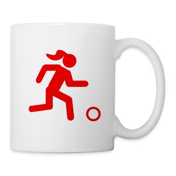 Frauenfußball - Fußballerin- Fußball - Tasse - Weiß - Rechts