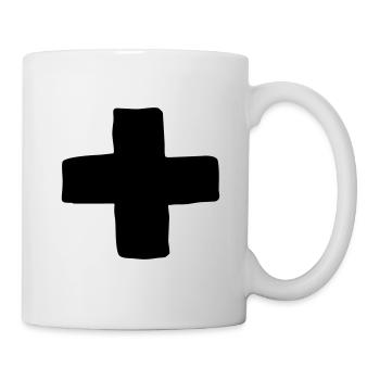 Plus Kreuz - Tasse - Weiß - Rechts