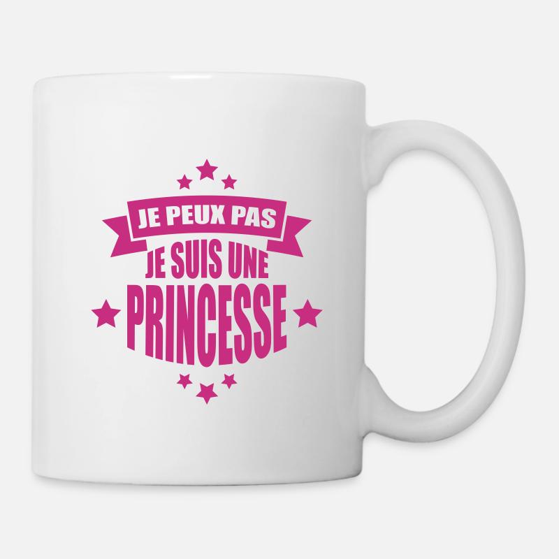 je peux pas je suis une princesse - Mug blanc - blanc