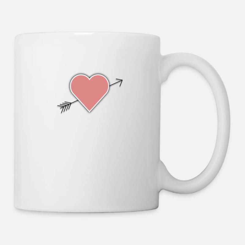 heart - Mug - white
