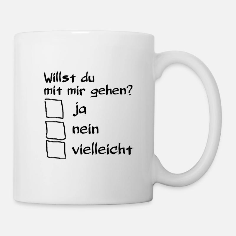 Willst du mit mir gehen? - Tasse - Weiß
