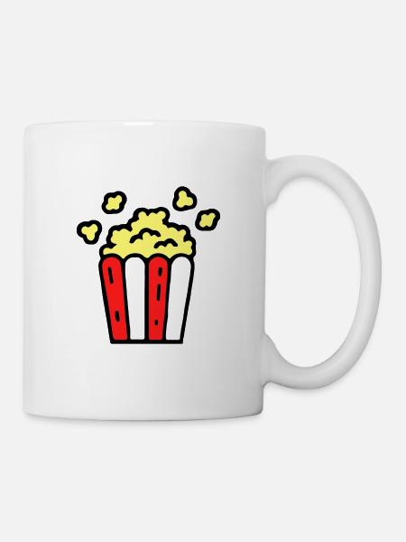 Popcorn - Tasse - Weiß