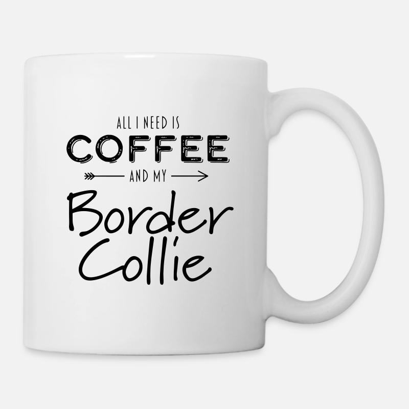 Border Collie und Kaffee - Tasse - Weiß