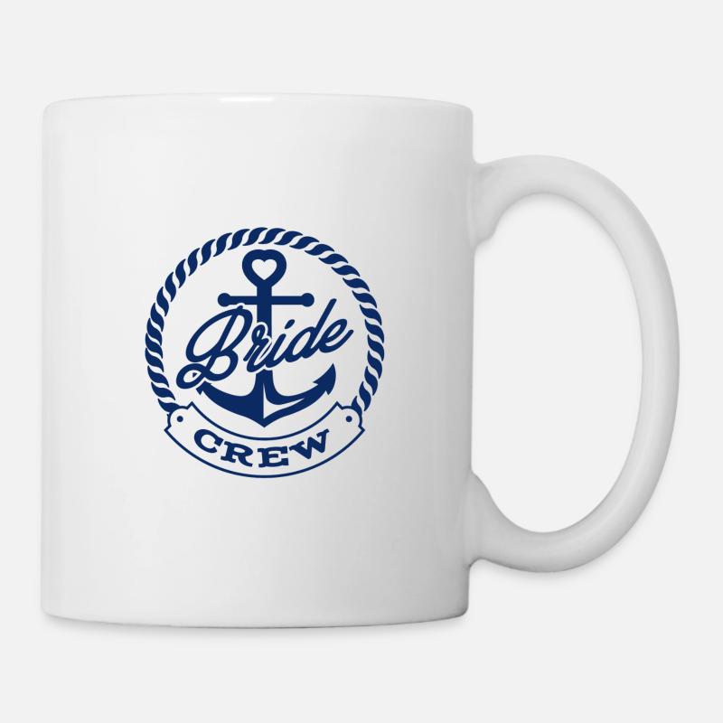 Team Bride | Bride Crew | Anker | Hafen der Ehe - Tasse - Weiß