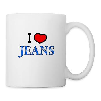 I love jeans heart jeans jeans wear clothes - Mug - white - Right