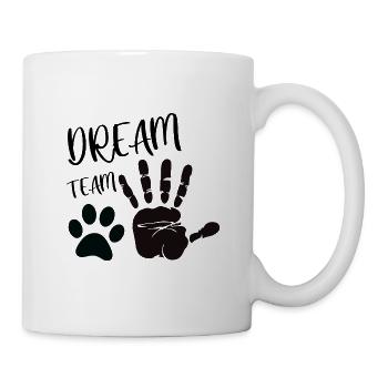 Dream Team Hand Hundpfote - Tasse - Weiß - Rechts