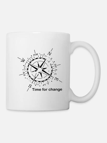 Boussole changement de temps Bstyled mode décontractée - Mug blanc - blanc