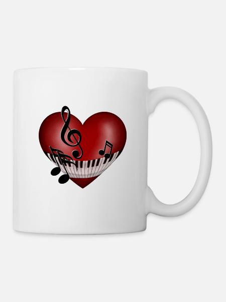 Heart music - Mug - white