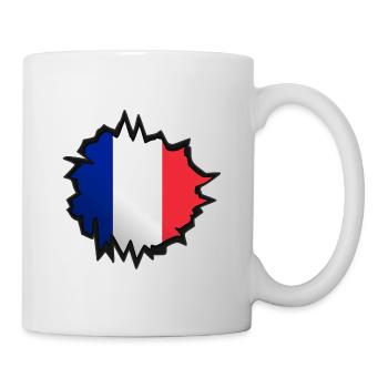 French Flag in a Hole - Mug - white - Right