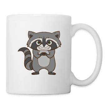 Raccoon - Garstiger raccoon. - Mug - white - Right
