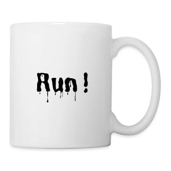 Lauf! (schwarz) - Tasse - Weiß - Rechts