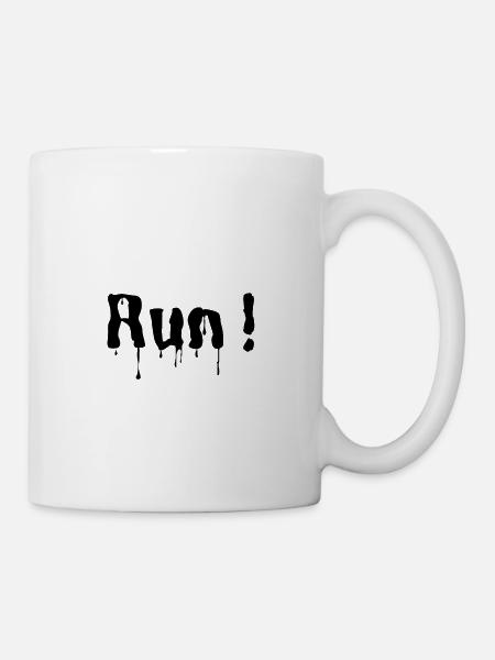 Lauf! (schwarz) - Tasse - Weiß