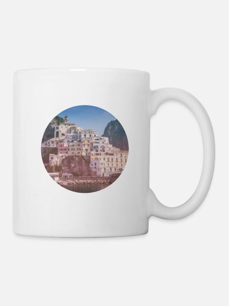Amalfi Coast Vintage Poster Tour Italy - Mug - white