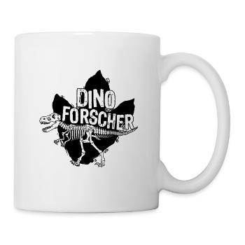 Dinoforscher Dinoabdruck Dinosaurier Dino - Tasse - Weiß - Rechts