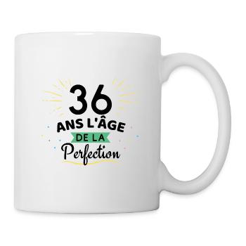 36 ans l'âge de la perfection - Mug blanc - blanc - Droite