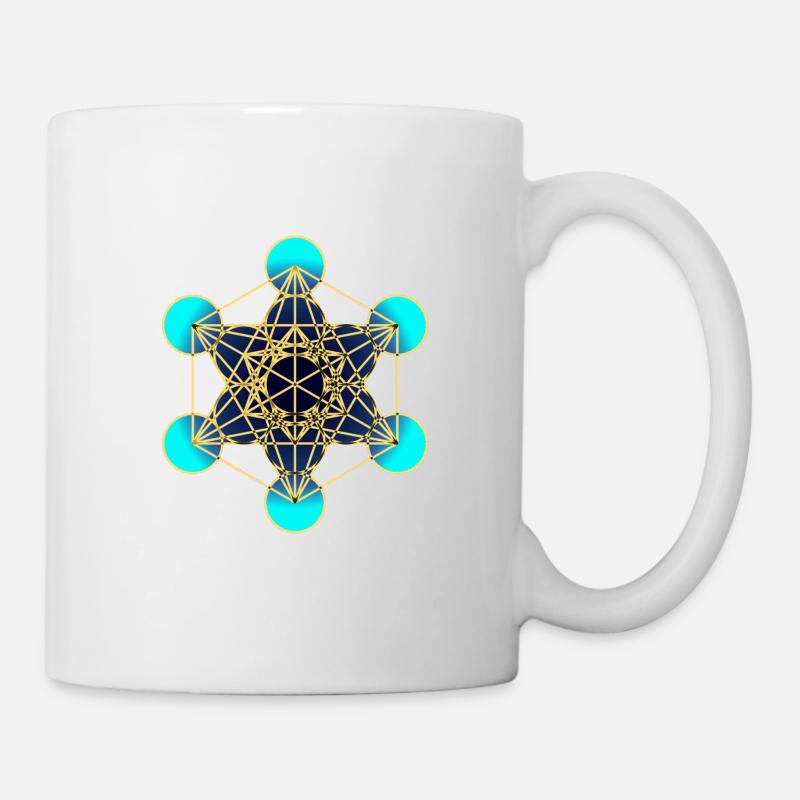 Metatronenwürfel - Tasse - Weiß