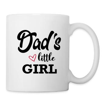 Baby Kind Papa Dad Kleines Mädchen Little Girl - Tasse - Weiß - Rechts