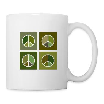 Peace sign Green - Mug - white - Right