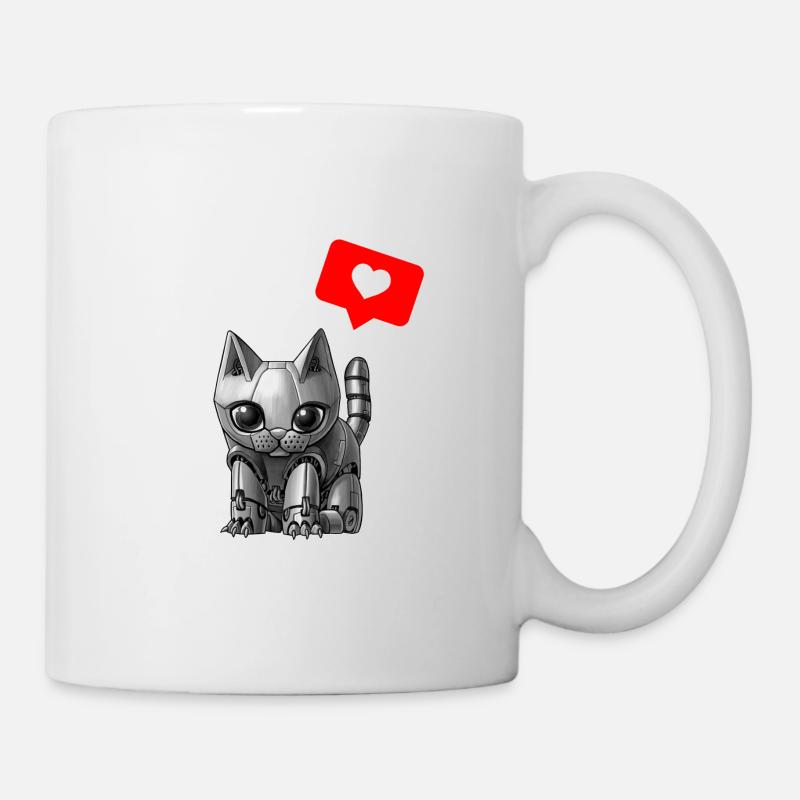 Chat robot mignon - Mug blanc - blanc