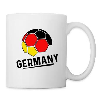 Deutschland Fußball Nationalmannschaft Flagge - Tasse - Weiß - Rechts