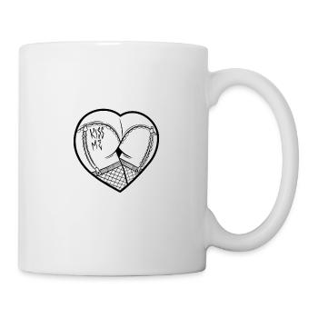 Heart KISS ME tattoo project - Mug - white - Right
