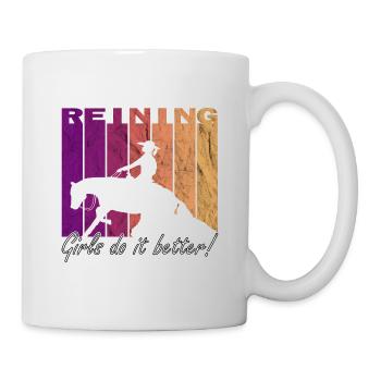 Reining girls do it better Western rider QH - Mug blanc - blanc - Droite