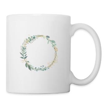 Modern Kranz personalisierbar - Tasse - Weiß - Rechts