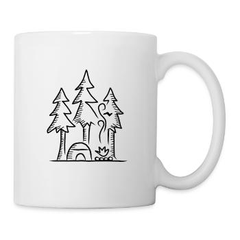 Camping Holiday Nature Camping Camping Gift Tent - Mug - white - Right