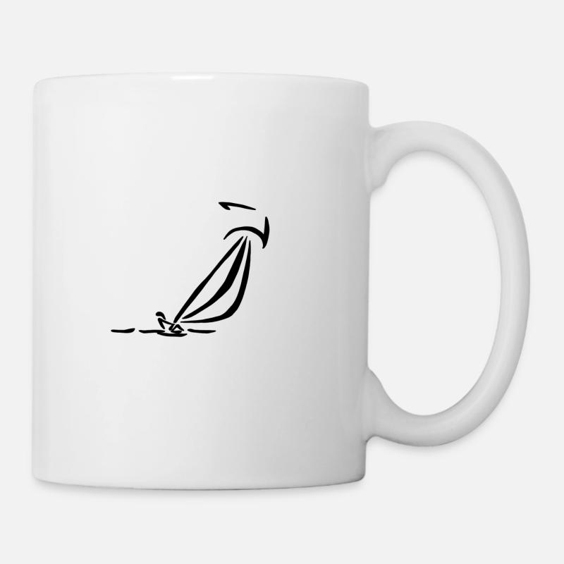 Voile navire capitaine voile bateau voile voile - Mug blanc - blanc