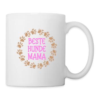 Beste Hunde Mama Hundehalterin Mami Hund Geschenk - Tasse - Weiß - Rechts