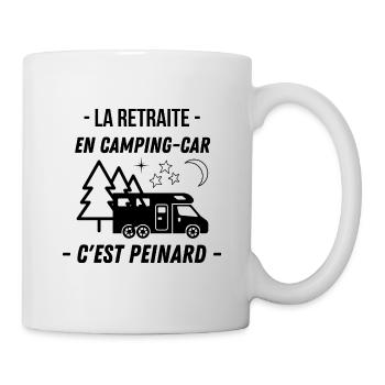 La retraite en camping car c'est peinard - Mug blanc - blanc - Droite