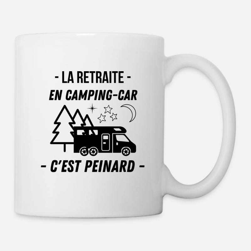 La retraite en camping car c'est peinard - Mug blanc - blanc