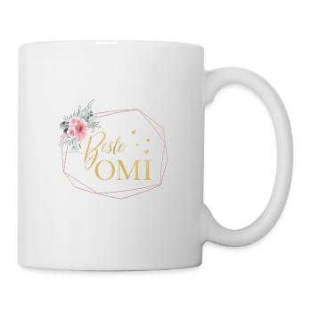 Beste Omi personalisierbar!Floral - Tasse - Weiß - Rechts