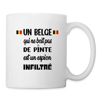 Un belge qui ne boit pas de pinte t-shirt - Mug blanc - blanc - Droite
