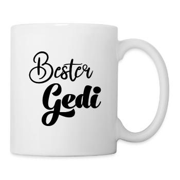 Bester Gedi sein Patenonkel fragen Taufe - Tasse - Weiß - Rechts