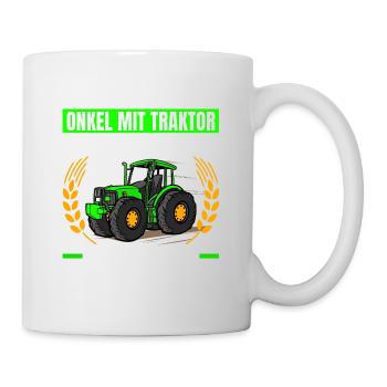 Landwirtschaft Onkel Mit Traktor Trecker - Tasse - Weiß - Rechts