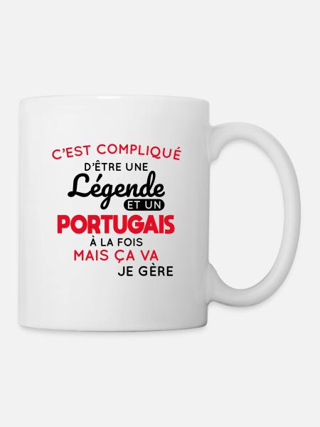 Compliqué d'être une légende et un Portugais - Mug blanc - blanc
