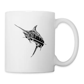 Élégant espadon prédateur de poisson osseux - Mug blanc - blanc - Droite