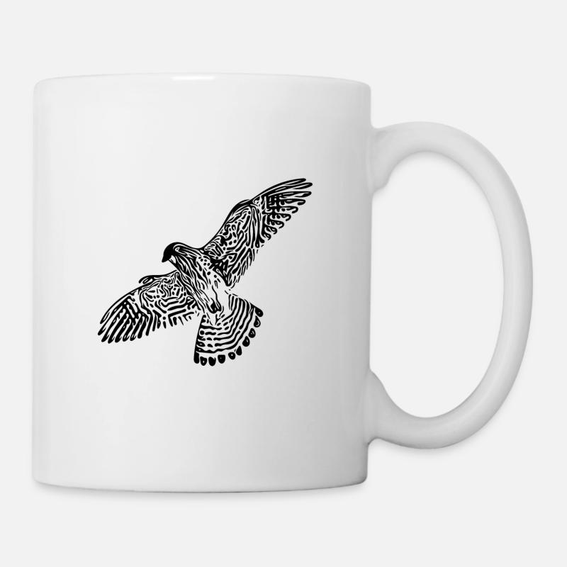 Falke im Flug - Tasse - Weiß