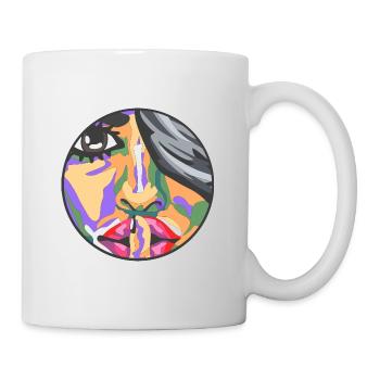 Schweigen Gesicht - Shut up - Tasse - Weiß - Rechts