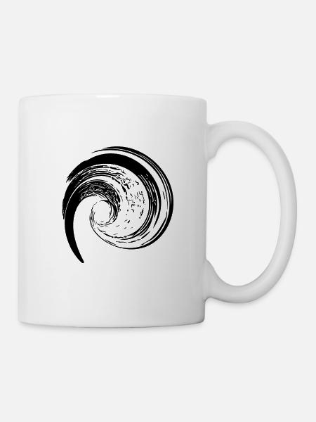 Gedrehte Welle Strudel Formation - Tasse - Weiß