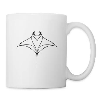 Mantarochen im eleganten Flug - Tasse - Weiß - Rechts