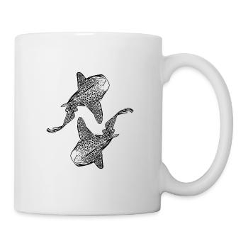 Elegante vintage Leopardenhaie - Tasse - Weiß - Rechts