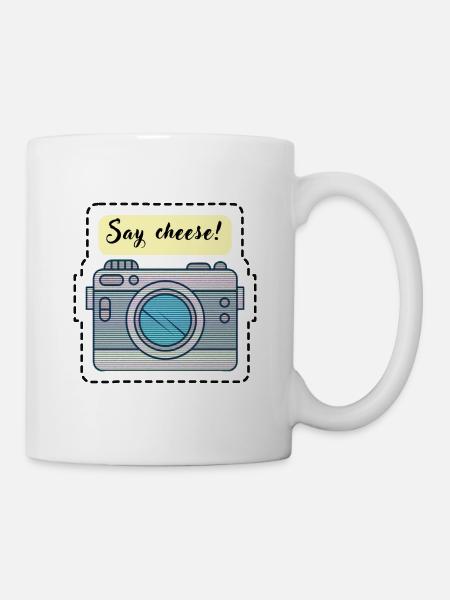 Dites fromage! caméra - Mug blanc - blanc