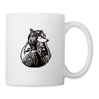 Vintage Ente - knuddeliger Erpel knuffiger Vogel - Tasse - Weiß - Rechts