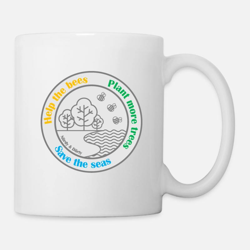 Rette die Welt - Tasse - Weiß