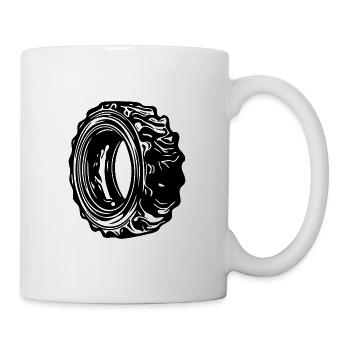 Énorme pneu pour les fans de sport et de tracteur - Mug blanc - blanc - Droite
