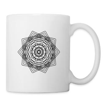 Geometric Square Mandala Square Shape - Mug - white - Right